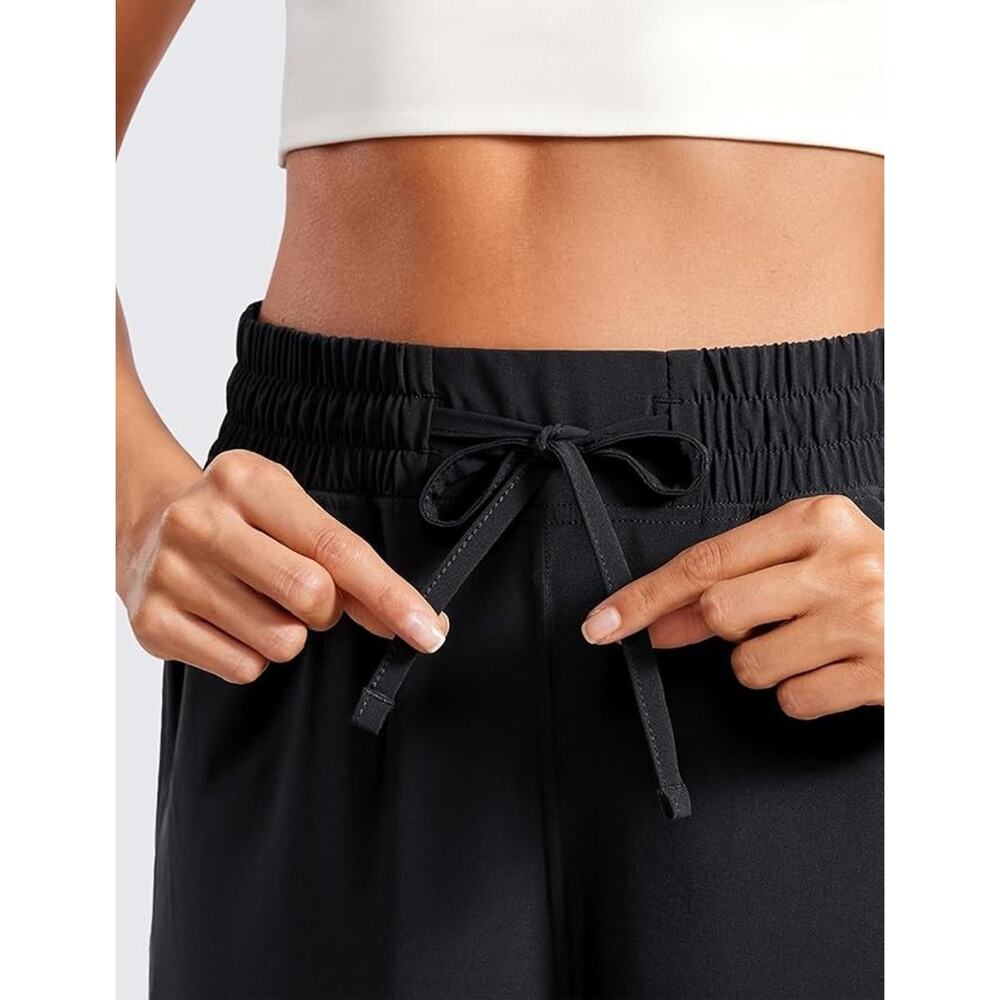CRZ YOGA Women's Black 25" Lightweight Wide Leg Cropped Pants, Size Small - Picture 5 of 5